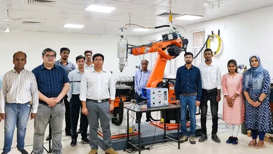 According to officials, all the components of the metal 3D printer, except the laser and robot systems, are designed and manufactured in India.(Handout)