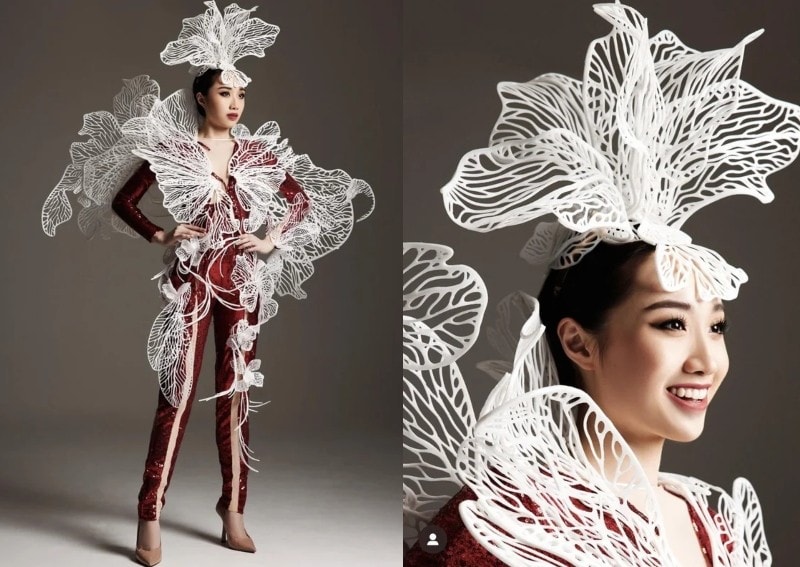 Miss Universe Singapore 3d printed dress
